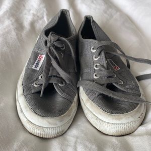 Grey low top Superga sneakers